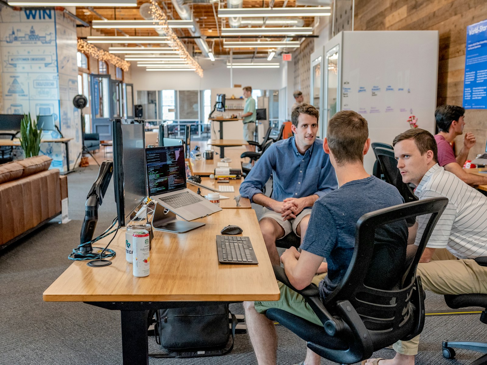 Sales team collaborating
